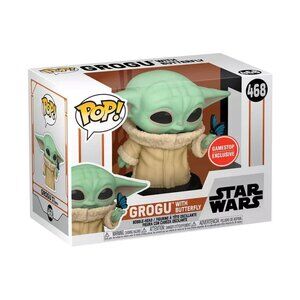 Funko Pop! Star Wars Grogu with Butterfly #468 GameStop Exclusive Vinyl Figure N